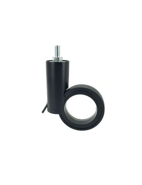 ROULETTE FUTURISTE NOIRE À TIGE FILETÉE DE 8 MM DIAMÈTRE 65 MM CHARGE 30KG  - GRAVITY65TFN8