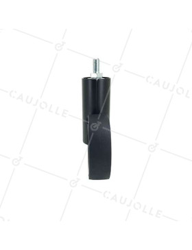 ROULETTE FUTURISTE NOIRE À TIGE FILETÉE DE 8 MM DIAMÈTRE 65 MM CHARGE 30KG  - GRAVITY65TFN8