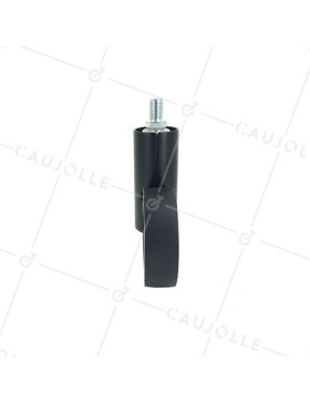 ROULETTE FUTURISTE NOIRE À TIGE FILETÉE DE 10 MM DIAMÈTRE 65 MM CHARGE 30KG  - GRAVITY65TFN10