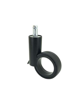 ROULETTE FUTURISTE NOIRE À TIGE LISSE DE 11 MM DIAMÈTRE 65 MM CHARGE 30KG - GRAVITY65TLN11