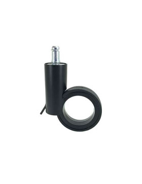 ROULETTE FUTURISTE NOIRE À TIGE LISSE DE 11 MM DIAMÈTRE 65 MM CHARGE 30KG - GRAVITY65TLN11
