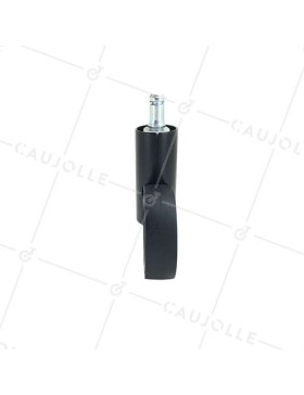 ROULETTE FUTURISTE NOIRE À TIGE LISSE DE 11 MM DIAMÈTRE 65 MM CHARGE 30KG - GRAVITY65TLN11