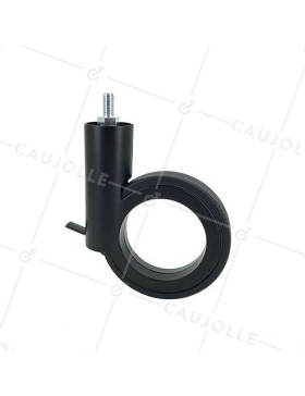 ROULETTE FUTURISTE NOIRE À TIGE FILETÉE DE 8 MM DIAMÈTRE 90 MM CHARGE 35KG - GRAVITY90TFN8