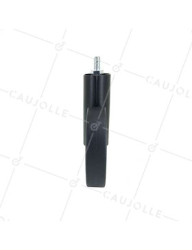 ROULETTE FUTURISTE NOIRE À TIGE FILETÉE DE 8 MM DIAMÈTRE 90 MM CHARGE 35KG - GRAVITY90TFN8