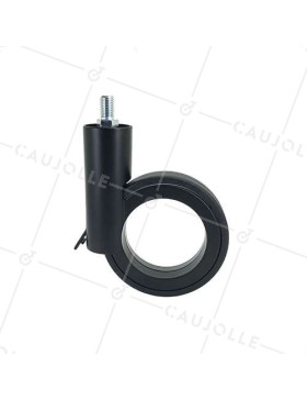 ROULETTE FUTURISTE NOIRE À TIGE FILETÉE DE 10 MM DIAMÈTRE 90 MM CHARGE 35KG - GRAVITY90TFN10