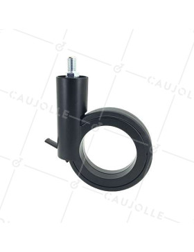 ROULETTE FUTURISTE NOIRE À TIGE FILETÉE DE 10 MM DIAMÈTRE 90 MM CHARGE 35KG - GRAVITY90TFN10