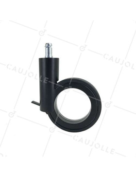 ROULETTE FUTURISTE NOIRE À TIGE LISSE DE 11 MM DIAMÈTRE 90 MM CHARGE 35KG - GRAVITY90TLN11