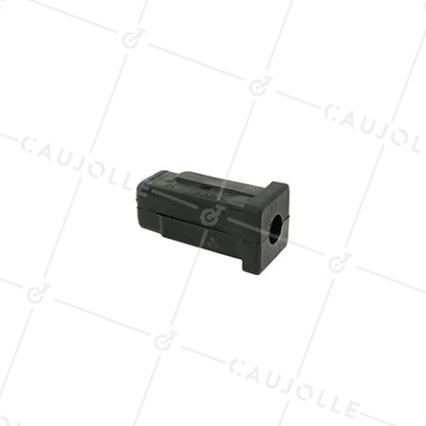 EMBOUT DE FIXATION POUR ROULETTE À OEIL DE 8MM ET TUBE CARRÉ DE 20MM ÉPAISSEUR 1,5MM • Caujolle