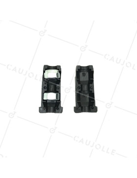 EMBOUT DE FIXATION POUR ROULETTE À OEIL DE 8MM ET TUBE CARRÉ DE 20MM ÉPAISSEUR 1,5MM