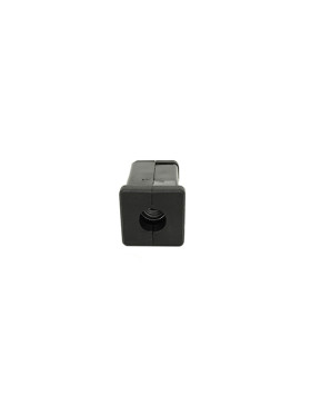 EMBOUT DE FIXATION POUR ROULETTE À OEIL DE 8MM ET TUBE CARRÉ DE 20MM ÉPAISSEUR 1,5MM