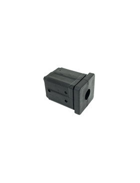 Embout de fixation pour roulette à oeil 10 mm et tube carré 30 mm