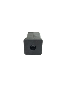 EMBOUT DE FIXATION POUR ROULETTE À OEIL DE 8MM ET TUBE CARRÉ DE 20MM ÉPAISSEUR 1,5MM