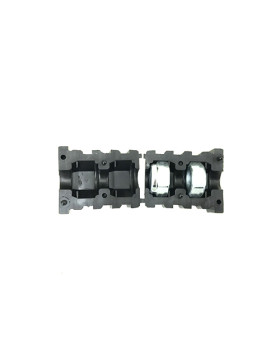 EMBOUT DE FIXATION POUR ROULETTE À OEIL DE 8MM ET TUBE CARRÉ DE 20MM ÉPAISSEUR 1,5MM
