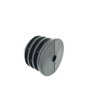 Embout de fixation pour roulette à oeil 10mm et tube rond 60mm épaisseur 2,5mm