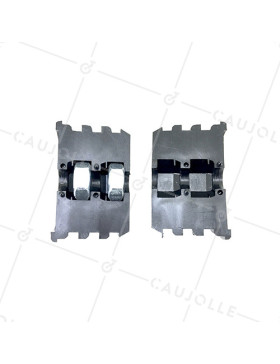 EMBOUT DE FIXATION POUR ROULETTE À OEIL DE 8MM ET TUBE CARRÉ DE 20MM ÉPAISSEUR 1,5MM