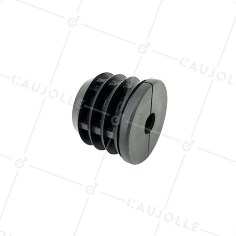 EMBOUT DE FIXATION POUR ROULETTE À OEIL DE 8MM ET TUBE CARRÉ DE 20MM ÉPAISSEUR 1,5MM • Caujolle