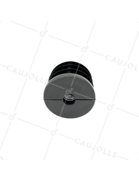 EMBOUT DE FIXATION POUR ROULETTE À OEIL DE 8MM ET TUBE CARRÉ DE 20MM ÉPAISSEUR 1,5MM