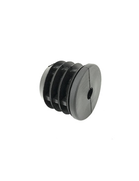 Embout de fixation pour roulette à oeil 10 mm et tube rond 50 mm