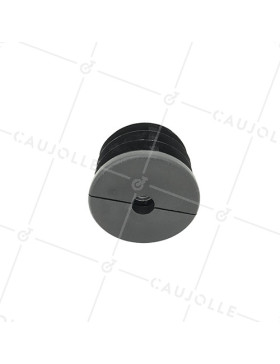 EMBOUT DE FIXATION POUR ROULETTE À OEIL DE 8MM ET TUBE CARRÉ DE 20MM ÉPAISSEUR 1,5MM