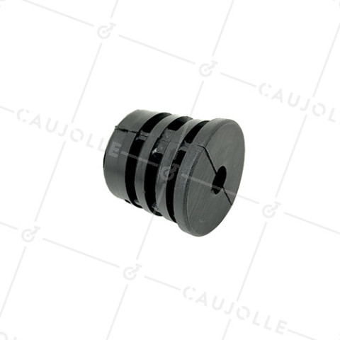 EMBOUT DE FIXATION POUR ROULETTE À OEIL DE 8MM ET TUBE CARRÉ DE 20MM ÉPAISSEUR 1,5MM • Caujolle
