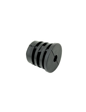 Embout de fixation pour roulette à oeil 10 mm et tube rond 45 mm