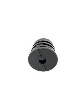 Embout de fixation pour roulette à oeil 10 mm et tube rond 45 mm
