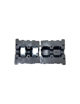Embout de fixation pour roulette à oeil 10 mm et tube rond 45 mm