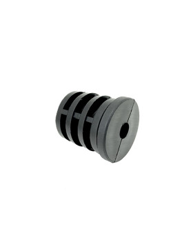 Embout de fixation pour roulette à oeil 10 mm et tube rond 40 mm