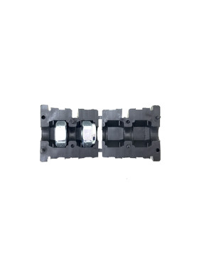 Embout de fixation pour roulette à oeil 10 mm et tube rond 40 mm