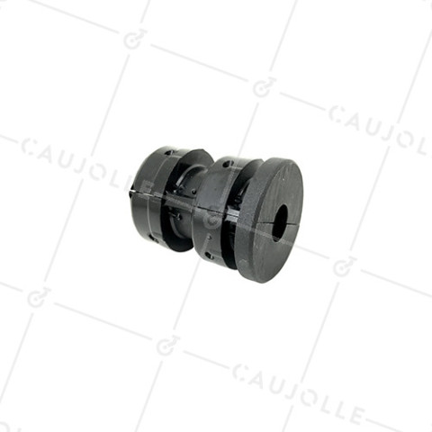 EMBOUT DE FIXATION POUR TUBE ROND DE 35 MM EXTÉRIEUR / 32 MM INTÉRIEUR POUR ROULETTE À TROU DE 10 MM • Caujolle