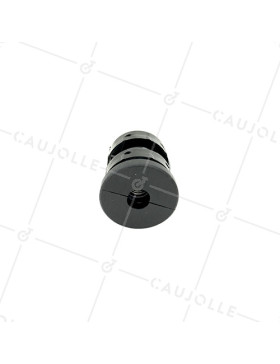 Embout de fixation pour roulette à oeil 10 mm et tube rond 35 mm