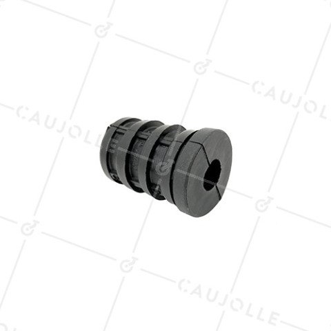 EMBOUT DE FIXATION POUR ROULETTE À OEIL DE 8MM ET TUBE CARRÉ DE 20MM ÉPAISSEUR 1,5MM • Caujolle