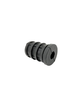 Embout de fixation pour roulette à oeil 10 mm et tube rond 30 mm