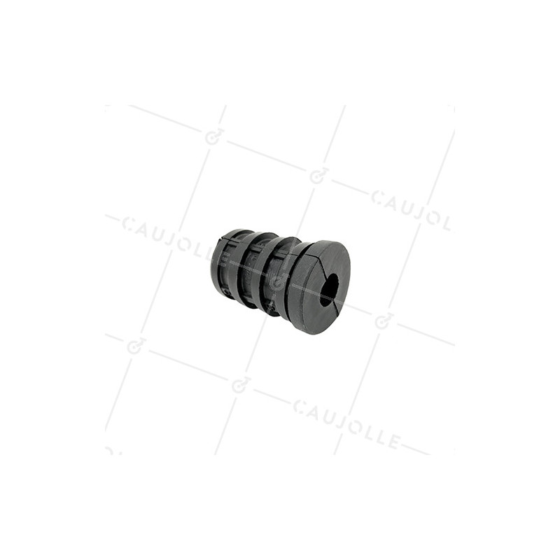 Embout de fixation pour roulette à oeil 10 mm et tube rond 30 mm