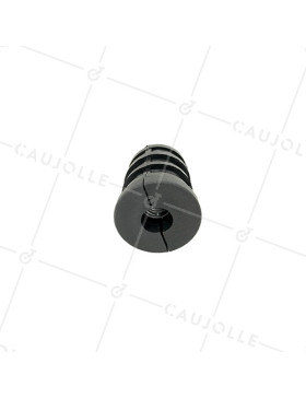 Embout de fixation pour roulette à oeil 10 mm et tube rond 30 mm