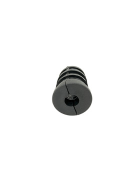 Embout de fixation pour roulette à oeil 10 mm et tube rond 30 mm