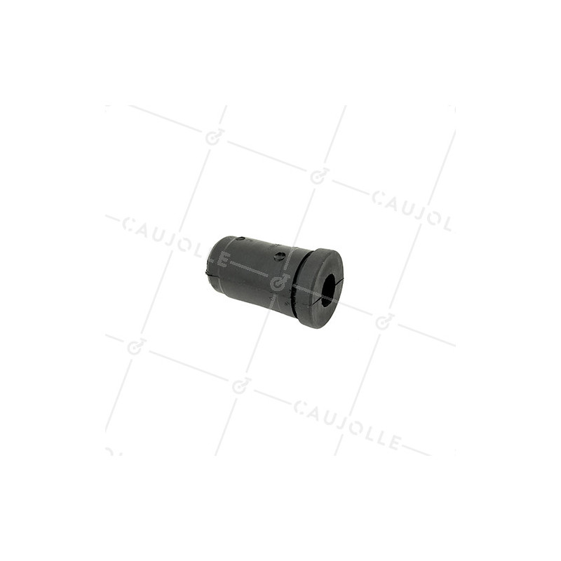 Embout de fixation pour roulette à oeil 10 mm et tube rond 25 mm