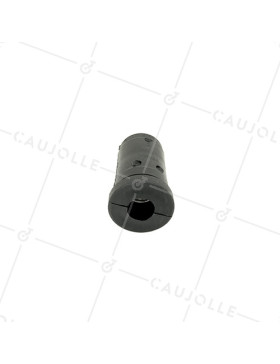 Embout de fixation pour roulette à oeil 10 mm et tube rond 25 mm