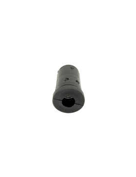 Embout de fixation pour roulette à oeil 10 mm et tube rond 25 mm