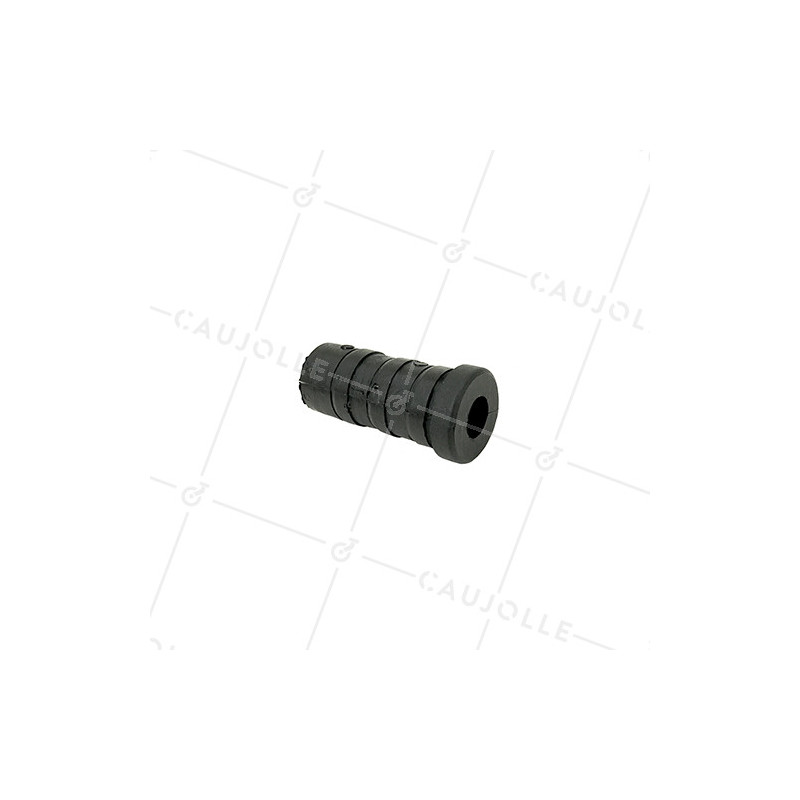 Embout de fixation pour roulette à oeil 8 mm et tube rond 20 mm