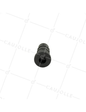 Embout de fixation pour roulette à oeil 8 mm et tube rond 20 mm