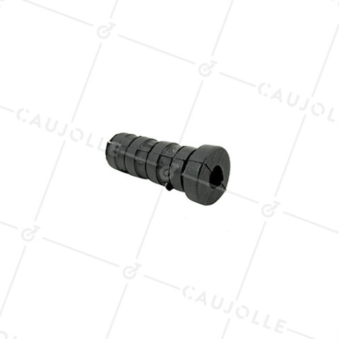 EMBOUT DE FIXATION POUR TUBE ROND DE 18 MM EXTÉRIEUR / 15 MM INTÉRIEUR POUR ROULETTE À TROU DE 6 MM • Caujolle