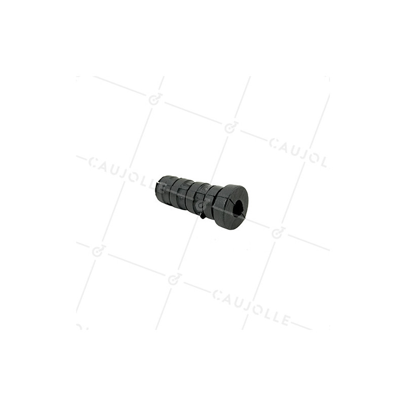 Embout de fixation pour roulette à oeil 6 mm et tube rond 18 mm