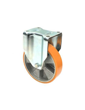 Fixed-position castor wheel polyurethane aluminium rim with brake 200 mm diameter load 800KG - S79AR 200