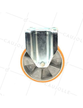 Fixed-position castor wheel polyurethane aluminium rim with brake 200 mm diameter load 800KG - S79AR 200