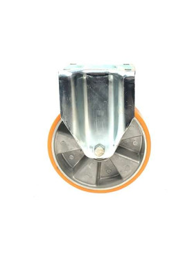 Fixed-position castor wheel polyurethane aluminium rim with brake 200 mm diameter load 800KG - S79AR 200