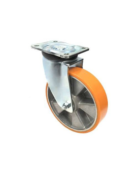 Swivel castor wheel polyurethane aluminium rim with brake 200 mm diameter load 800KG - S78AR 200