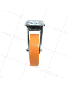 Swivel castor wheel polyurethane aluminium rim with brake 200 mm diameter load 800KG - S78AR 200