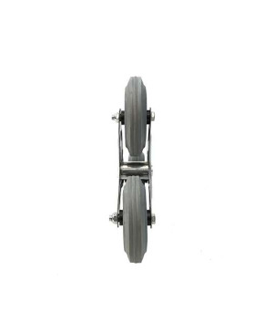 SUPPORT 3 ROUES EN CAOUTCHOUC NOIRES