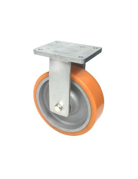 ROULETTE PIVOTANTE DE MANUTENTION EN FONTE ET POLYURÉTHANE STEC DIAMÈTRE 200 MM 